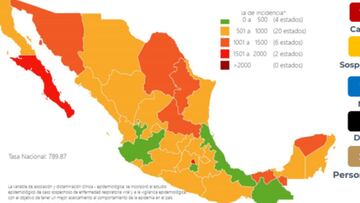 Mapa, muertes y casos de coronavirus en México por estados hoy 17 de noviembre
