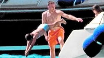 Ribery disfrutando de unos días de vacaciones