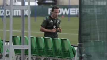 Guardado, en un entrenamiento. 