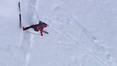 Ca&iacute;da de Aymar Navarro durante la gran final del Freeride World Tour (FWT) en Verbier (Suiza). Entre las 5 mejores del a&ntilde;o.