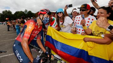 Egan Bernal, el mejor colombiano en la tercera etapa del Tour de Francia 2023.