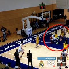 ¡El caño jamás visto en el baloncesto! Un jugador del Real Madrid utiliza una maniobra espectacular para encestar