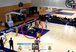 ¡El caño en el basket jamás visto! Un jugador del Real Madrid utiliza una maniobra espectacular para encestar