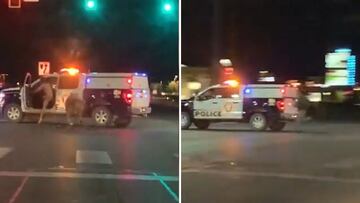Un hombre desnudo roba el coche a la policía y se da a la fuga en Las Vegas