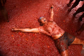 Las mejores im¨¢genes de La Tomatina de Bu?ol