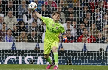 Iker Casillas en el partido de Octavos de Champions League entre el Real Madrid y el Schalke 04 en marzo de 2015