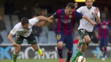EN PUNTA. Munir, durante el encuentro ante el Racing en el Mini.