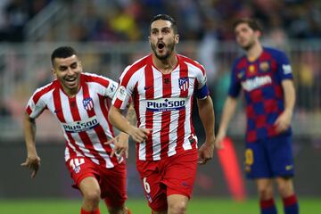 Koke abrió el marcador en la segunda parte. 0-1.