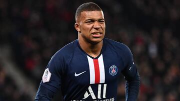 Mbappé, en un partido del PSG de esta temporada.