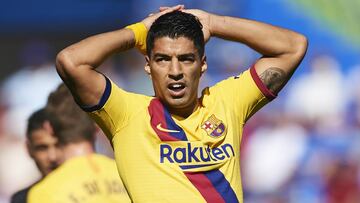 Which games will Luis Suárez miss with knee injury?