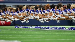 ARLINGTON, TX - NOVEMBER 24: The Dallas Cowboys cheerleaders perform on the field prior to the game against the Washington Redskins at AT&amp;T Stadium on November 24, 2016 in Arlington, Texas.   Tom Pennington/Getty Images/AFP
 == FOR NEWSPAPERS, INTERNET, TELCOS &amp; TELEVISION USE ONLY ==