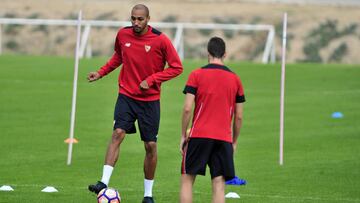 Nzonzi, durante un entrenamiento. 