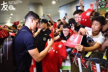 James ya está en China para enfrentar al Arsenal, Milan, Inter y Chelsea