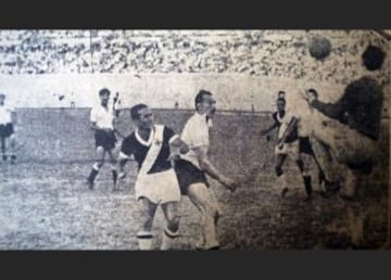 En 1948, Colo Colo y Vasco da Gama empatan 1-1 en Santiago, por el Campeonato Sudamericano de Campeones.