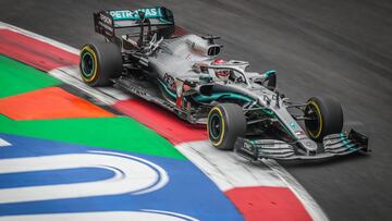 44 HAMILTON Lewis (gbr), Mercedes AMG F1 GP W10 Hybrid EQ Power+, action during the 2019 Formula One World Championship, Mexico Grand Prix from october 24 to 27 in Mexico - Photo Antonin Vincent / DPPI
 
 
 25/10/2019 ONLY FOR USE IN SPAIN