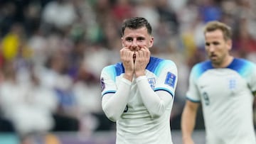 Mason Mount, durante el partido ante Estados Unidos del Mundial de Qatar.