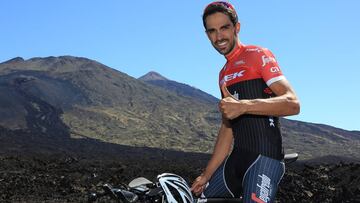 Contador, en su concentración en el Teide.