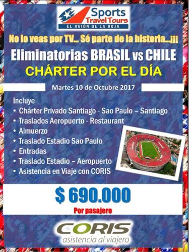 El Avión de la Roja abre vuelo para viajar a Sao Paulo por el día