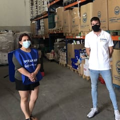 Óscar Husillos dona 2.000 kilos de comida al Banco de Alimentos de Palencia