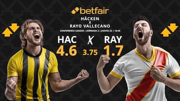 BK Häcken vs. Rayo Vallecano: horario, dónde ver, pronósticos y clasificación