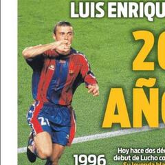 Luis Enrique y Rakitic, en las primeras páginas de Barcelona