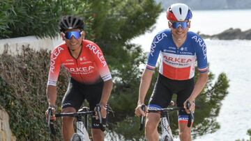 Nairo Quintana y Warren Barguil en el Ark&eacute;a Samsic