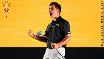 Del Rey brilla en Arizona: golfista del mes en la NCAA