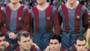 Josep Seguer, en el centro, en una imagen de la temporada 55/56.
