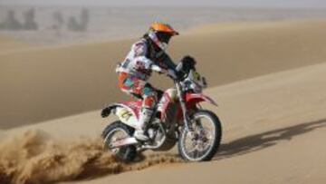 Laia, durante la etapa de hoy.