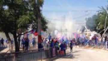 Los hinchas azules llegaron esta mañana hasta el CDA.