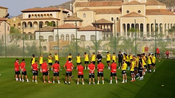 El RCD Mallorca se entrena en Benidorm.