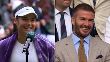 La joya del tenis británico deja a todo Wimbledon, Beckham el primero, muerto de risa con esta broma futbolera