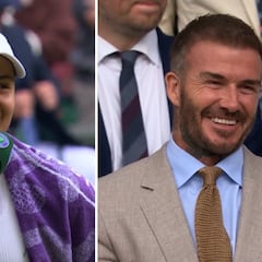 La joya del tenis británico deja a todo Wimbledon, Beckham el primero, muerto de risa con esta broma futbolera