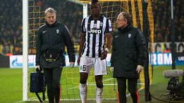 Pogba, el d&iacute;a de su lesi&oacute;n en Dortmund.