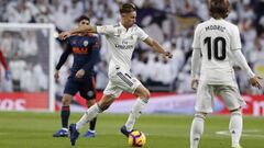 Marcos Llorente fue uno de los motores del Madrid en el 2-0 al Valencia.