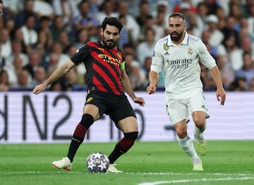 Gündogan, vigilado por Dani Carvajal en el partido de ida.