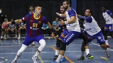 Imagen del partido de la Supercopa de Catalunya de Balonmano entre el FC Barcelona y el Fraikin BM Granollers.