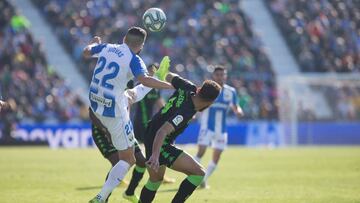 16/02/20 PARTIDO PRIMERA DIVISION LEGANES - REAL BETIS BORJA IGLESIAS DIMITRIOS SIOVAS