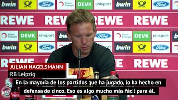 Una crítica de las que hacen daño al futbolista: el DT del Leipzig contra Angeliño