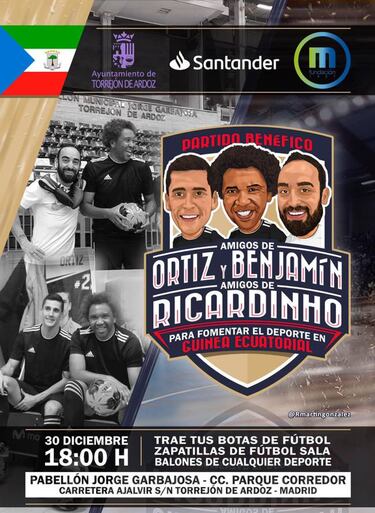 Los Amigos de Benjamín y Ortiz y los Amigos de Ricardinho se retarán en un partido benéfico