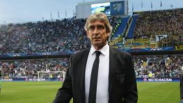 PRETENDIDO. Manuel Pellegrini, en los instantes previos al Málaga-Borussia Dortmund de cuartos de final de la Champions.