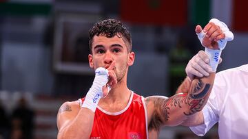 El boxeador español Martín Molina en el Golden Belt Series.