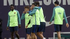 Último entrenamiento del Barça antes de enfrentarse al Villarreal