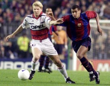 Rivaldo y Stefan Effemberg en noviembre de 1998.