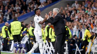 02/11/22 PARTIDO FASE DE GRUPOS CHAMPIONS LEAGUE
REAL MADRID - CELTIC DE GLASGOW
ALEGRIA CARLO ANCELOTTI ENTRENADOR CAMBIO SUSTITUCION VINICIUS