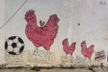 El fútbol esta presente en todas las calles del barrio de Olinda