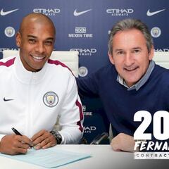 Fernandinho renueva con el Manchester City hasta 2020