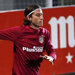 Filipe Luis trabajó con los fisios y es duda para Pamplona