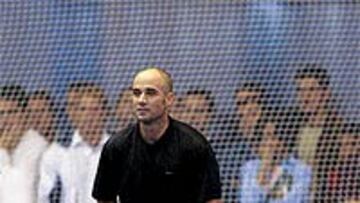 Andre Agassi entrenando.