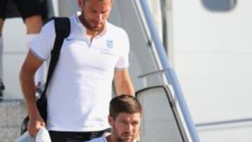 Gerrard, a la llegada de Inglaterra a Río de Janeiro.